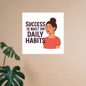 Succes dagelijkse gewoonten motivatie poster