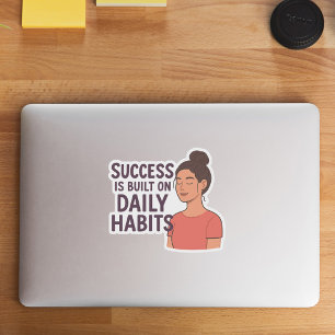 Succes dagelijkse gewoonten motivatie sticker