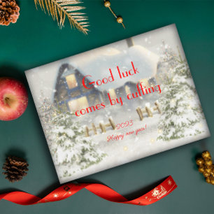 Succes door het poster van het nieuwe jaar te redd