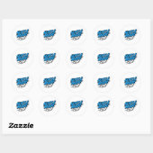 Succes en ambitie van ondernemers ronde sticker (Vel)