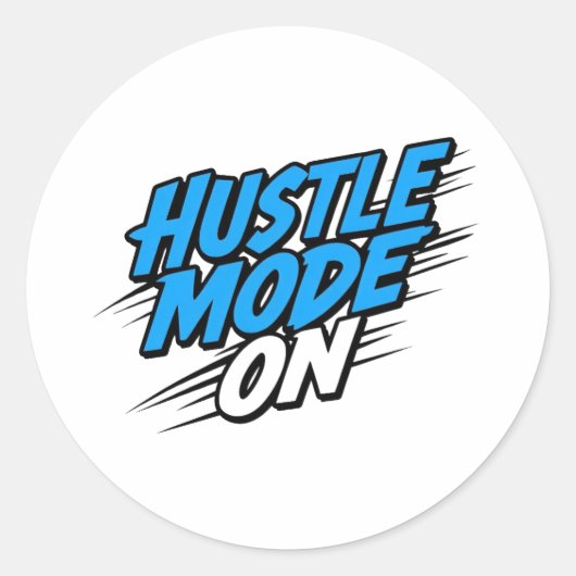 Succes en ambitie van ondernemers ronde sticker (Voorkant)