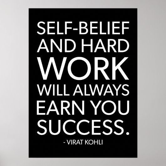 Succes en Gym Motivatie Poster (Voorkant)