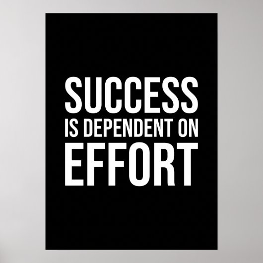 Succes en Gym Motivatie Poster (Voorkant)