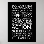 Succes en Gym Motivatie Poster (Voorkant)