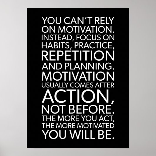 Succes en Gym Motivatie Poster (Voorkant)