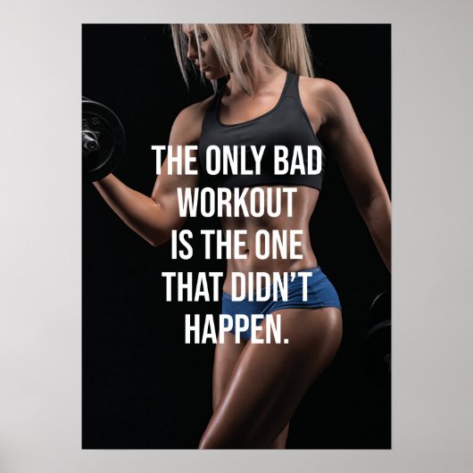 Succes en Gym Motivatie Poster (Voorkant)