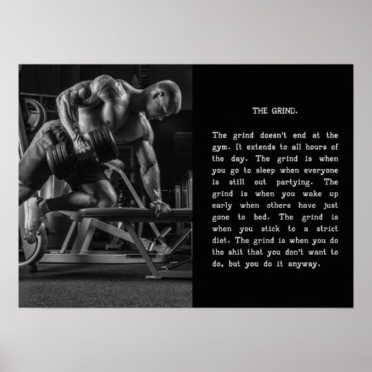 Succes en Gym Motivatie Poster (Voorkant)