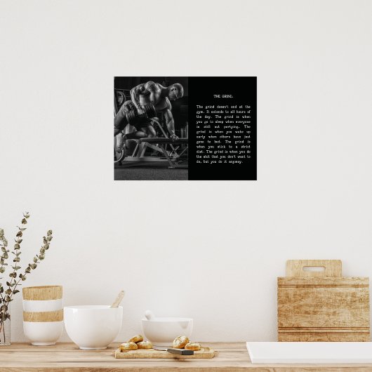 Succes en Gym Motivatie Poster (Keuken)