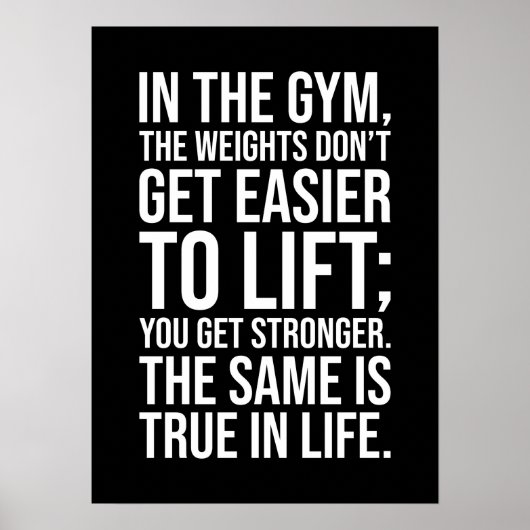 Succes en Gym Motivatie Poster (Voorkant)