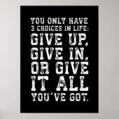 Succes en Gym Motivatie Poster (Voorkant)