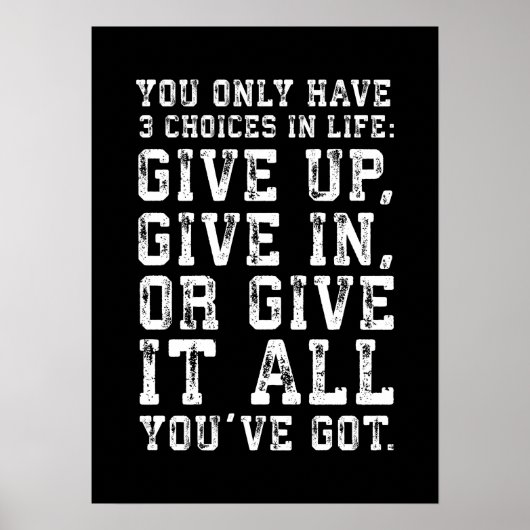 Succes en Gym Motivatie Poster (Voorkant)