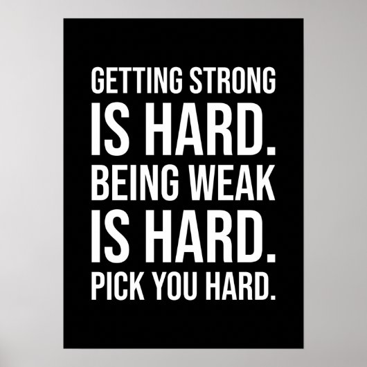 Succes en Gym Motivatie Poster (Voorkant)