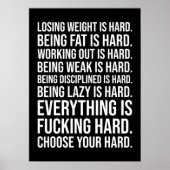 Succes en Gym Motivatie Poster (Voorkant)