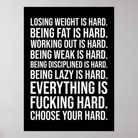 Succes en Gym Motivatie Poster (Voorkant)