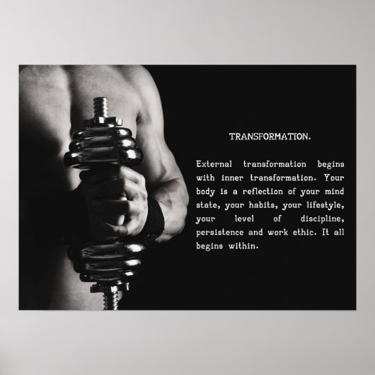 Succes en Gym Motivatie Poster (Voorkant)