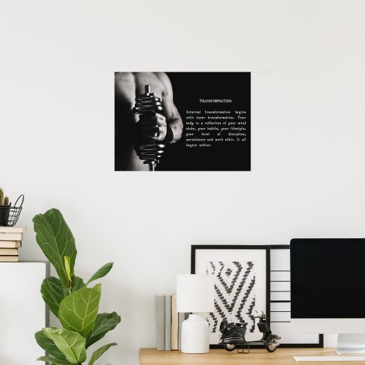 Succes en Gym Motivatie Poster (Thuiskantoor)