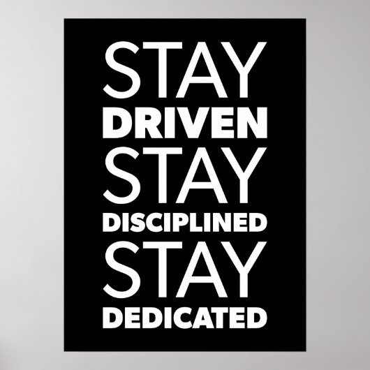 Succes en Gym Motivatie Poster (Voorkant)