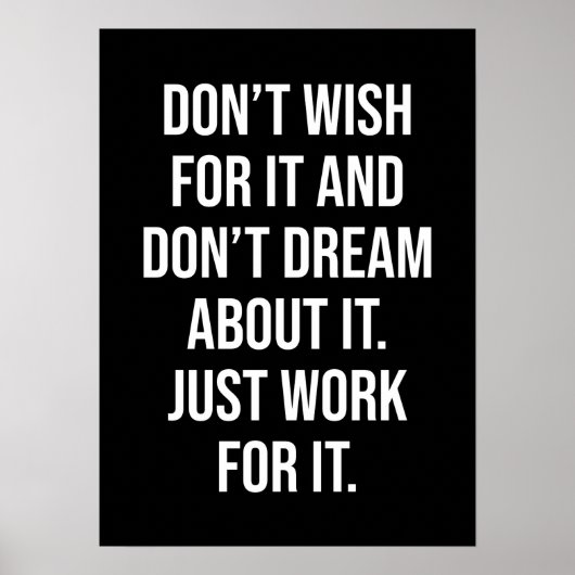 Succes en Gym Motivatie Poster (Voorkant)