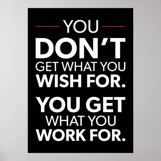 Succes en Gym Motivatie Poster (Voorkant)