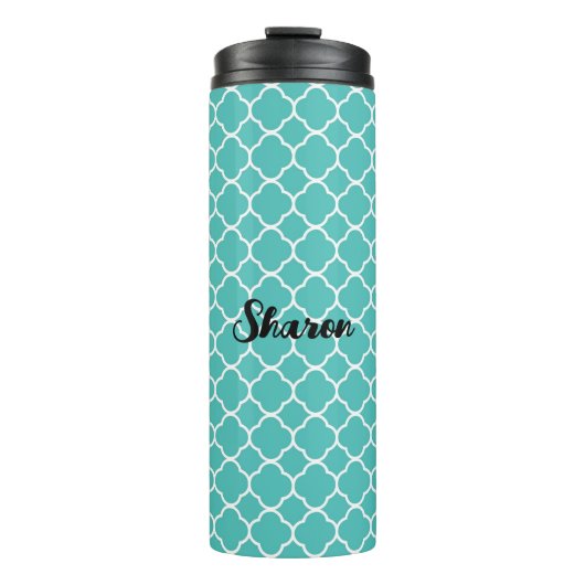 Succes en Harmony Turquoise Thermische Tumbler Thermosbeker (Voorkant)