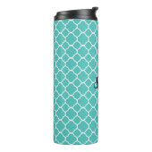 Succes en Harmony Turquoise Thermische Tumbler Thermosbeker (Gedraaid links)