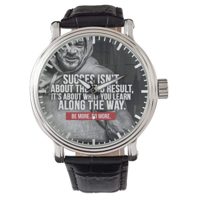 Succes en leren - werkuitinspiratie horloge (Voorkant)
