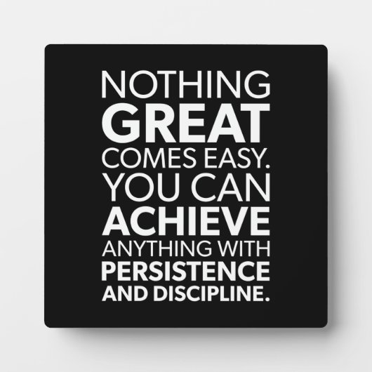 Succes en Motivatie gym Plaque Fotoplaat (Voorkant)