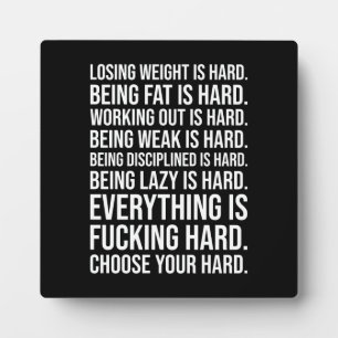 Succes en Motivatie gym Plaque Fotoplaat