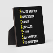 Succes en Motivatie gym Plaque Fotoplaat (Voorkant)