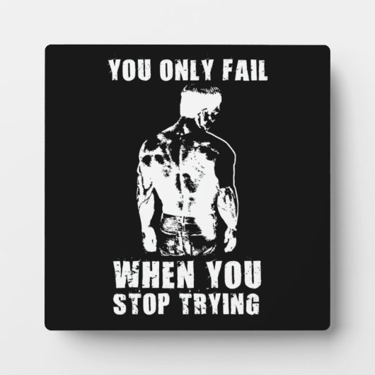 Succes en Motivatie gym Plaque Fotoplaat (Voorkant)