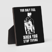 Succes en Motivatie gym Plaque Fotoplaat (Voorkant)