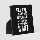 Succes en Motivatie gym Plaque Fotoplaat (Voorkant)