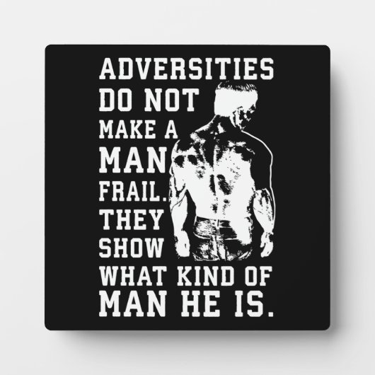 Succes en Motivatie gym Plaque Fotoplaat (Voorkant)