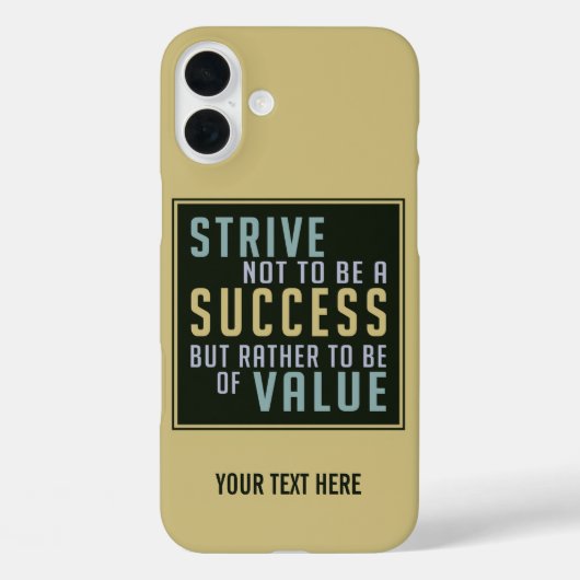 Succes en waarde Aangepaste Motivatie hoesjes (Achterkant)