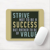 Succes en waarde Motivatie mousepad Muismat (Met muis)