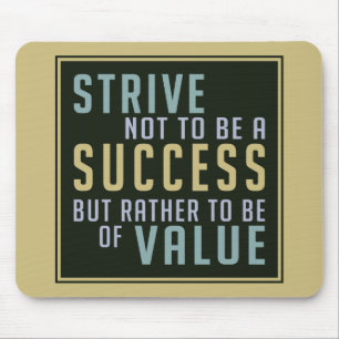 Succes en waarde Motivatie mousepad Muismat