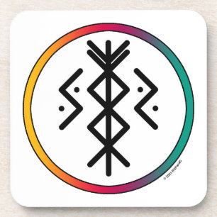 Succes en welvaart Bindrune Hard Plastic Onderzett Bier Onderzetter