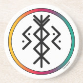 Succes en welvaart Bindrune Sandstone Onderzetter (Voorkant)