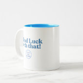 Succes ermee! PullupsPastaPolitiek tweekleurig Tweekleurige Koffiemok (Voorkant links)