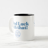 Succes ermee! PullupsPastaPolitiek Tweekleurige Koffiemok (Voorkant links)