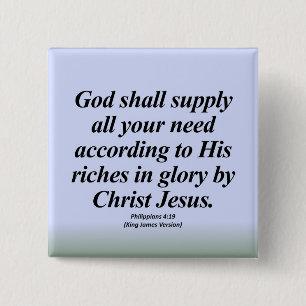 Succes Filippijnen 4:19 Abbrev Vierkante Button 5,1 Cm