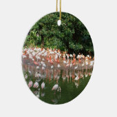 Succes Flamingo Flock Keramisch Ornament (Rechts)