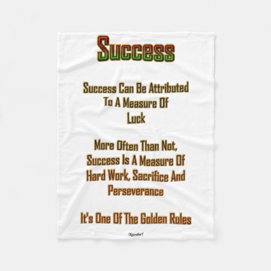 Succes Fleece Deken (Voorkant)