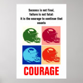 Succes Football Inspirerend Pop kunst stimuleren Poster (Voorkant)