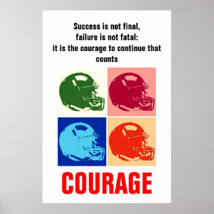 Succes Football Inspirerend Pop kunst stimuleren Poster