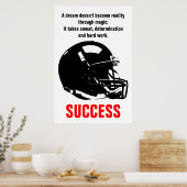 Succes Football Motivatie Inspirerend kunst Poster (Keuken)
