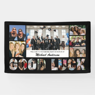 Succes Foto Collage Afscheidsfeest Spandoek