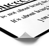 Succes gaat niet over de beste zijn. Het gaat over Poster (Hoek)