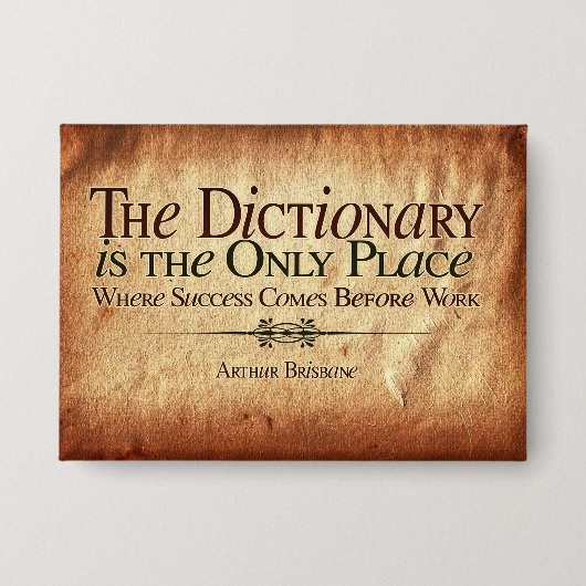 Succes gaat voor het werk button (Voorkant)