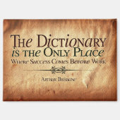 Succes gaat voor het werk magneet (Voorkant)